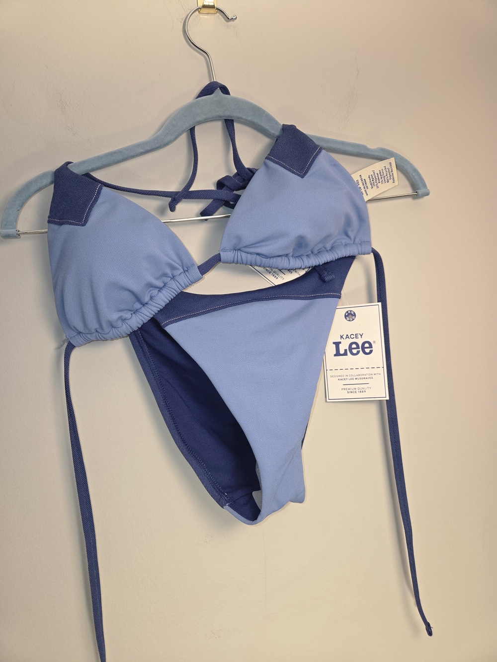 NWT Blue and Navy Two-Piece Swim Set